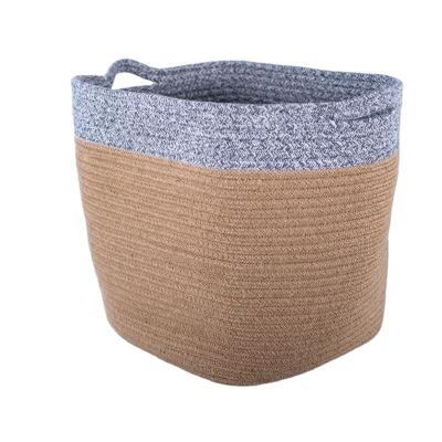 China High Quality Customized Viable Folding Style Laundry Toy Sundries Storage Cotton Rope Animal Basket For Sale for sale