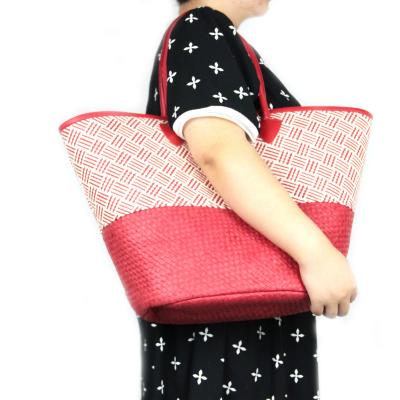 China Wholesale Women Summer Tote Bag Ladies Printing Anchor Paper Tote Straw Beach Folding Shopping Bag Large for sale