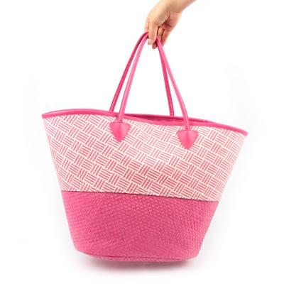 China Wholesale Women Summer Tote Bag Ladies Printing Anchor Paper Tote Straw Beach Folding Shopping Bag Large for sale