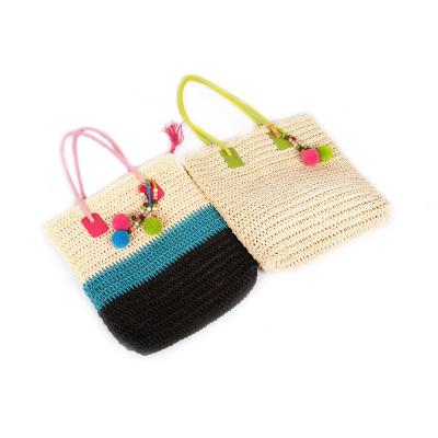 China Other OEM Logo Accept Hand Made Female Straw Paper Beach Bag For Female Handbags LOW MOQ for sale