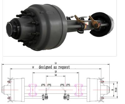 China Trailer Parts Trailer Half Axle Drum Trailer American Type Outer Axle for sale