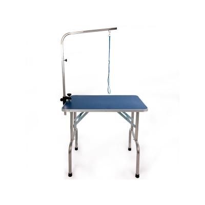 China Customized Viable Professional Portable Adjustable Heavy Duty Stainless Steel Frame Beauty Dog Pet Grooming Equipment Foldable Table for sale