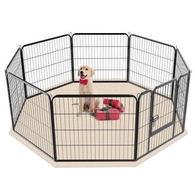 China Durable Portable Metal Large Dog Fence Outdoor Run Exercise Iron Folding Puppy Playpen For Dogs for sale