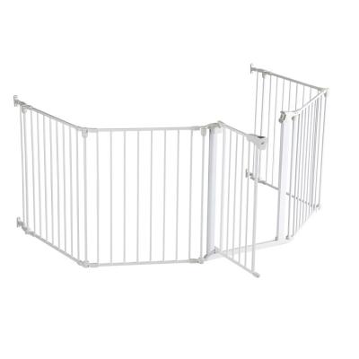 China 5 Panel Viable Metal Baby Safety Guardrail Fence Collapsible Playpen Pet Barrier, Chimney Barrier for sale