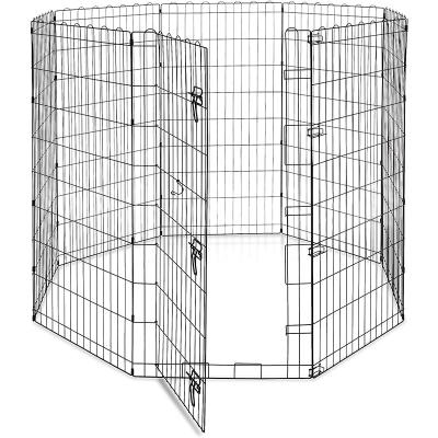 China Large Animal Exercise Pen Gate Outdoor Kennel Breathable Portable Metal Dog Barrier Cage for sale