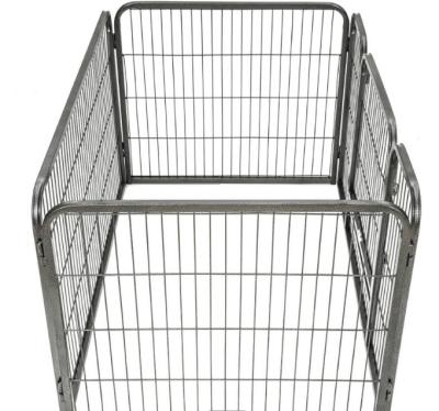 China Breathable Cage For Dogs Pet Metal Fence Play Fence Used Sports Iron Dog Cage Kennel Pet Playpen Kennel for sale