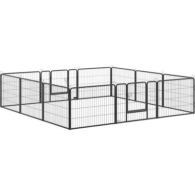 China Factory Directly Folding 6 Panel Metal Dog Breathable Foldable Heavy Duty Lucky Pet Exercise Outdoor Metal Pet Pen With Door For Sale for sale