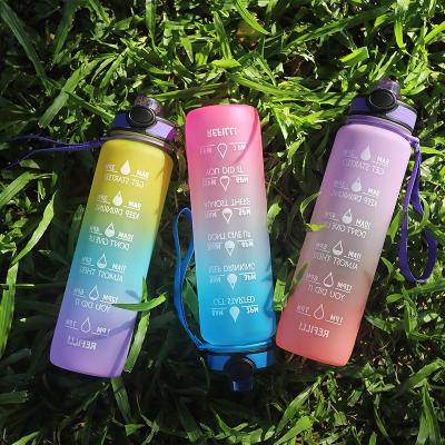 China Viable High Quality Water Bottle Motivational Water Bottle With Time Marker Plastic Water Bottle for sale