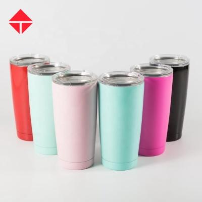 China Viable Double Wall 20oz Vacuum Tumbler Cups Wholesale Coffee Tumbler Insulated Stainless Steel Tumbler for sale