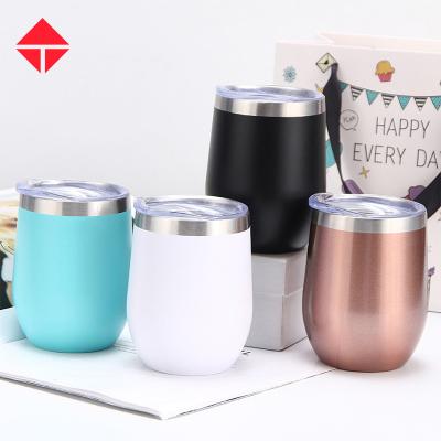 China Amazon Sustainable Hot Selling Custom 12oz/350ml Double Wall Insulated Vacuum Coffee Mugs Stainless Steel Wine Tumbler for sale