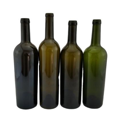 China Beverage Wholesale 750ml Glass Bottle Red Wine Bottle Dark Green Brown Bottle for sale