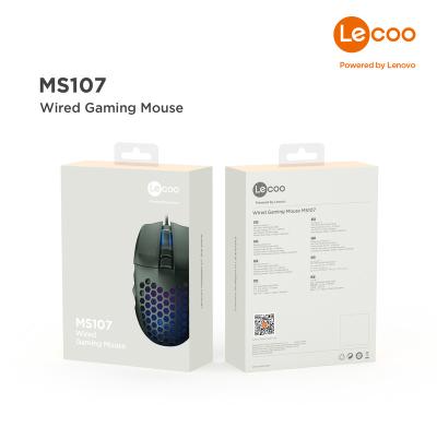 China LECOO MS107 Gaming Black USB Wired Gaming Mouse for sale