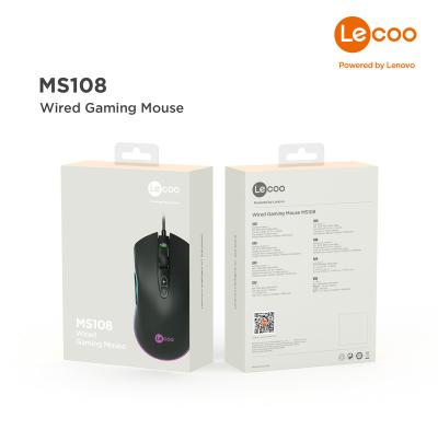 China LECOO MS108 Game Keys Cable Gaming Mouse 1000-1600-3200-6400 DPI 7 for sale