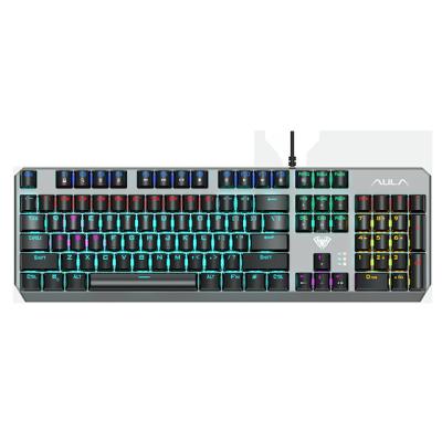 China AULA F2066-II Anti-ghosting keyboard metal panel, two color injection molding keytop, colorful backlight for sale