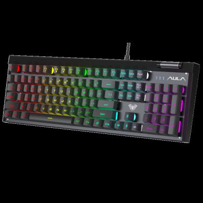 China AULA Gaming F3020 Keyboard, ABS Floating Key Top, Cool Magic Light Effect, Metal Sandblasted Panel Yes for sale