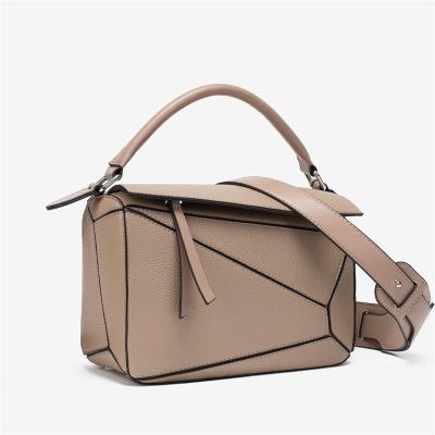 China Fashion New Arrival Lady Portable Geometric Crossbody Patchwork Lychee Women Lady Handbag Handbag Doctor Bag for sale