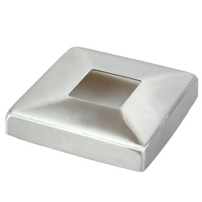 China Contemporary Square Railing Cover Stainless Steel Square Base Plate Cover for sale