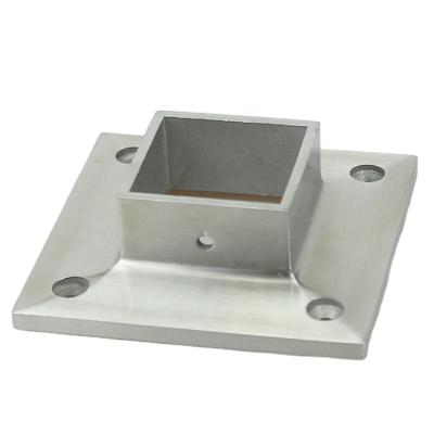 China Contemporary Stainless Steel Balustrade Handrail Mounting Square Base Plate for sale