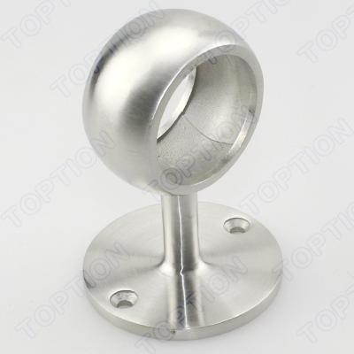 China Stainless Steel AISI304 / AISI316 Stair Rails End-ball Type Parapet Rail Support for sale