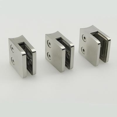 China Square Type Flange Curved Back /flat Glass Small Glass Railing Fittings / Stainless Steel Flange Balustrade for sale