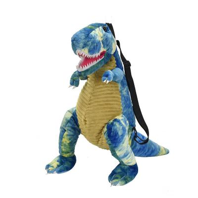 China Fashion Simulation Big Dinosaur Children Backpack Children Bag Creative New Cartoon Toy Dinosaur Bag Plush Toy Bag for sale