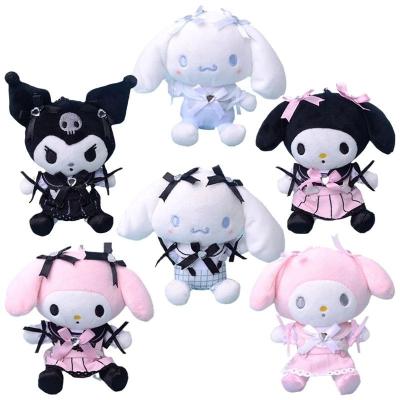 China Kids Toy Gift 12cm Sanrio Accessories Sanrio Plush Stationery Keychain Cute Cartoon Kuromi My Melody Kawaii Plush Doll for sale