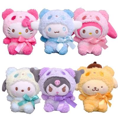 China Kids Toy Gift 10cm Sanrio Kuromi My Melody Kt Cat Pc Dog Hello Kitty Keychain Anime Plush Figure Pendant Accessories Cute Animals Toys for sale