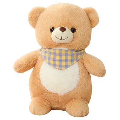 China Kids Toy Gift Cute Soft Teddy Bear 2 In 1 Cute Soft Teddy BearScarf Plush Pillow Teddybear Hand Warmer for sale