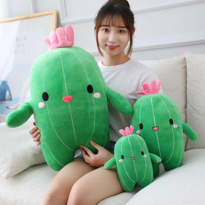 China Kids Toy Gift In Stock Super Soft Cute Kawaii Wholesale Peluche Cartoon Plushie Pillow Stuffed Cactus Plant Plush Toy for sale