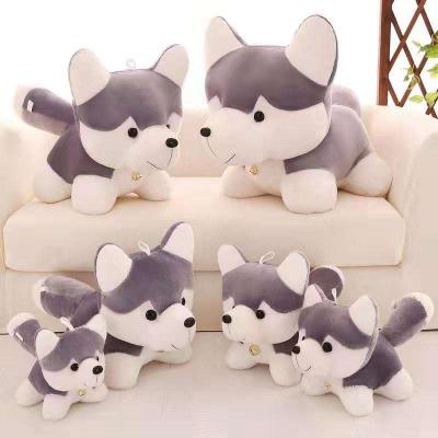 China Kids Toy Gift In Stock Dog Peluche De Juguetes Pillow Soft Cute Animal Dog Huskie Stuffed Kawaii Pillow Toy for sale