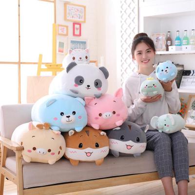 China Kids Toy Gift In Stock Cartoon Animal Sweet Dinosaur Pig Cat Bear Soft Doll Baby Pillow Panda Hamster Elephant Deer Stuffed Plush Toy for sale