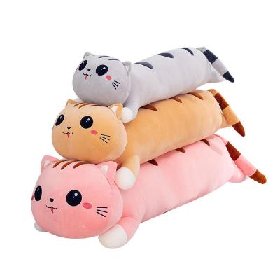 China Kids Toy Gift Baby Kids Toys Soft Cat Big Hugging Plush Pillow Cartoon Long Cat Kitten Legs Sleeping Companion Bolster Toys Stuffed Animal for sale