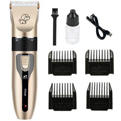 China New Viable Electronic Rechargeable Pet Hair Cutter Scissors Set Pet Grooming And Trimmer For Dogs for sale