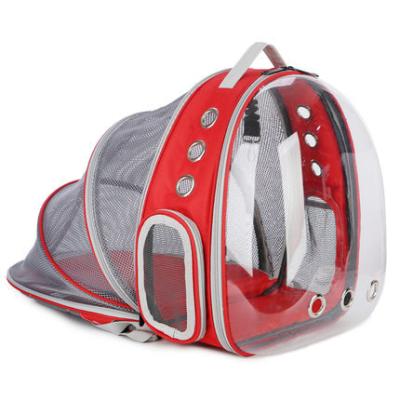 China Bubble Space Capsule Pet Carrier Shoulder Bag Carrier Breathable Expandable Clear Plastic Bag for sale