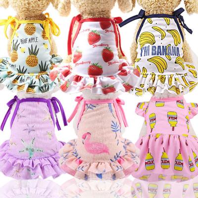 China Summer Viable Dress Luxury Dog Design Shirt Dress Pets Outfits Clothes For Small Dog Party Dog Skirt Puppy Pet Clothes 2022 for sale