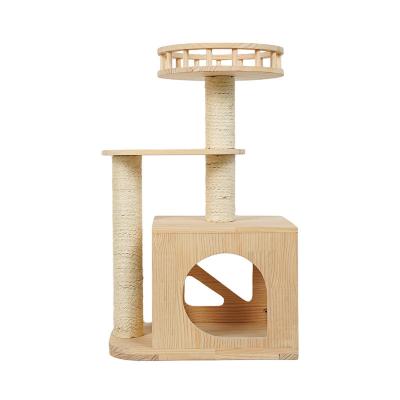 China Modern Climbing Pet Stocked Scratcher Cat Tree Of Scratching Natural Strong Scratch Wood for sale