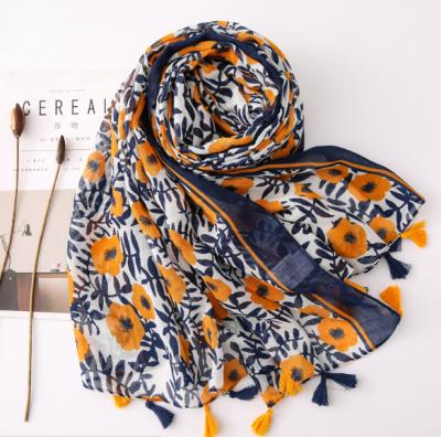 China Beautiful Wear Custom Women Printed Scarf for sale