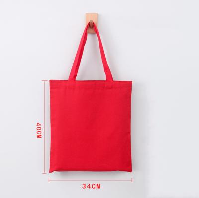 China Fashion Factory Price Canvas Bags Red 100% Cotton Bags In Stock for sale