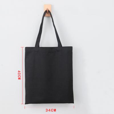 China Cheap Promotional Gift Bag Black Canvas Handle Bags Cotton 100% Promotional Gift Bag for sale