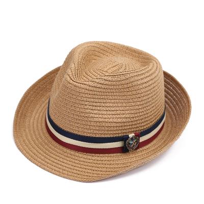 China New Fashion Boys and Girls Custom Breathable Panama Hat 2-8 Years Picture Paper Straw Hat for sale