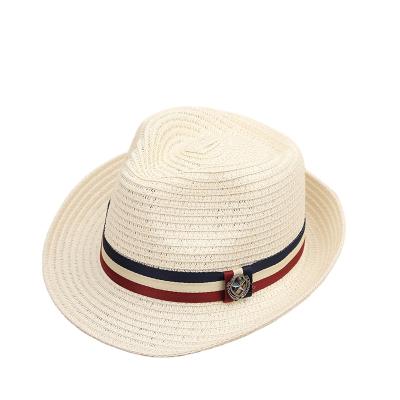 China Unisex Muti-color Children's Hot Selling Picture Straw Panama Hat for sale