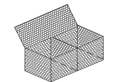 中国 100×120mmの網の二重ねじれの蛇籠 2×1×1m電流を通された蛇籠箱 販売のため