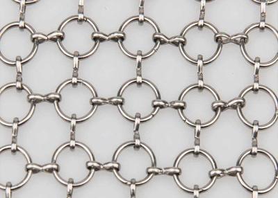 China Blue Stainless Steel Ring Mesh Decorative Mesh With Wire Diameter 0.5mm-3mm for sale