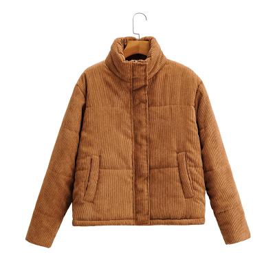 China 2021 new fall/winter fashion women's retro zipper cotton-corduroy-padded jacket women's clothing viable wholesale for sale