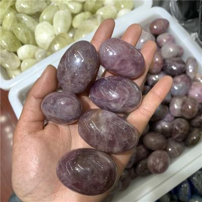 China Wholesale Natural Tumbled Pink Amethyst Crystal Palm Healing Crystal Stones from China for sale