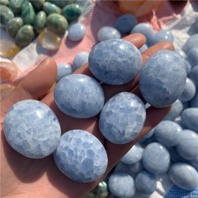 China Wholesale Natural Celestite Crystal Palm Healing Blue Celestite Crystal Stones For Healing from China for sale