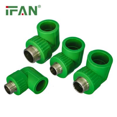 China PPR Pipe Connector IFAN Manufacturer High Pressure Water Supply 20*1/2 Male Thread Elbow for sale