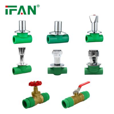 China IFAN General Goods Using Hot Sale PPR Valve Chrome Plated Handle PPR Concealed Valve For Water Shutoff for sale