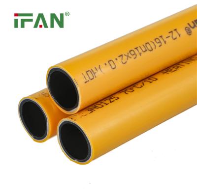 China Yellow Plastic Al Pipe pe Al pe100 16-32 mm PEX pipe from IFAN gas supply China manufacturer for gas supply for sale