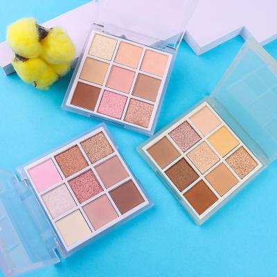 China Wholesale Neon Matte Shimmer Pressed Glitter Make Up Glow Powder Eyeshadow Makeup Waterproof Neon UV Neon Palette 9 Colors for sale